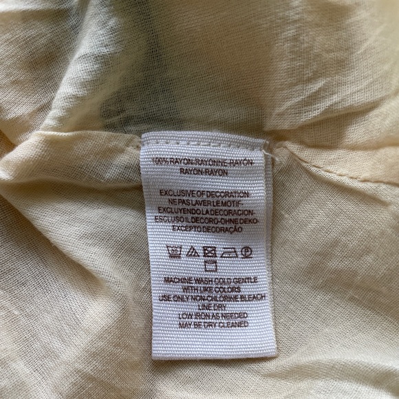 Free People 2013 Beige Tan Embroidered Crisscross Back Strap Mini Dress Size 2 - Picture 10 of 11